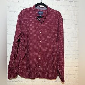 American Eagle Outfitters size XXL maroon with white polka dots